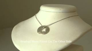 Sterling Silver Star of David Disk Pendant  Brushed and Polished [upl. by Kaycee]