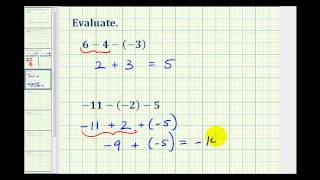 Ex 1 Evaluate Expressions Involving Integer Subtraction [upl. by Levy]