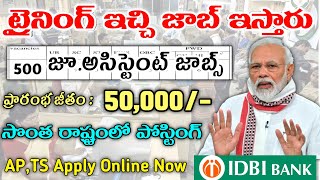 భారీగా జూనియర్ అసిస్టెంట్ జాబ్స్  Central Govt Jobs  Free Jobs  idbi pgdbf notification 2024 [upl. by Rosemari]