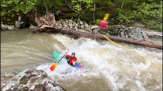 Kayaker swims Hailstone Creek AR [upl. by Lovel417]