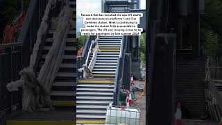 Network Rail has installed the new lift shafts and staircases on platforms 1 amp 2 at Cwmbran station [upl. by Zinah411]