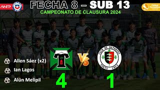 SUB 13  Deportes Temuco vs Santa Cruz  01092024 [upl. by Necyla348]