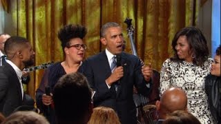 Watch President Obama speak  and sing  at White House tribute to Ray Charles [upl. by Assirhc]