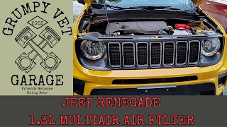 2019 Jeep Renegade 13 MultiAir Turbo Air Filter Replacement [upl. by Odidnac]