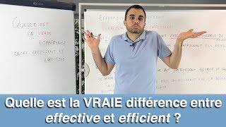 Quelle est la VRAIE différence entre effective et efficient [upl. by Luhar456]