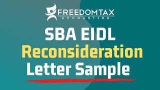 How to Write SBA EIDL Loan Reconsideration Letter SAMPLE TEMPLATE INCLUDED FOR DOWNLOAD [upl. by Aicenert]