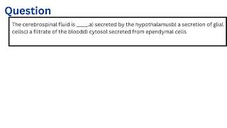 The cerebrospinal fluid is [upl. by Ssenav]