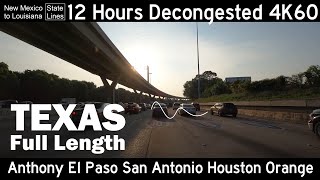 Texas Interstate 10 Full Length Eastbound 12 hours Decongested I10 eb 48 detailed timestamps [upl. by Lenna829]