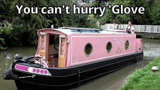 341 Canal boating on a brand new tiny and very pink narrowboat [upl. by Steinke]