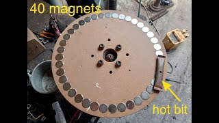 I Made A BIG Rotating Magnet Induction Heater with magnets from First4Magnetscom [upl. by Mady]