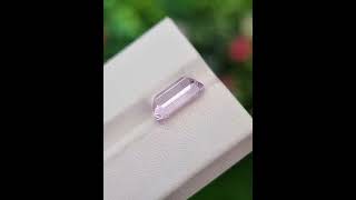 Exquisite 382 ct EyeClean Pink Imperial Topaz  Emerald Cut [upl. by Aileen]