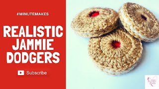 Realistic Crochet Jammie Dodgers  Crochet Minute Makes [upl. by Ettenoj538]