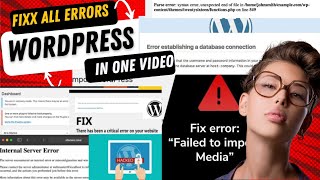 Fix All WordPress Errors in One Video too many redirects error in wordpress and database errors [upl. by Ahseekat681]