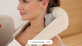 Wireless Neck And Shoulder Kneading Massage Pillow Electric Neck And Back Massager Cervical Back Mus [upl. by Iharas]