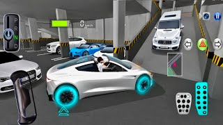 3d Driving Class 41 Tesla Electric Car Parking in Garage amp Funny Driving  Android Gameplay [upl. by Capello]