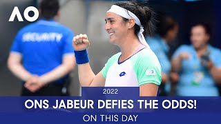 On This Day Ons Jabeur Reaches FirstEver Grand Slam Quarterfinal [upl. by Seyler913]