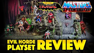 Motu Origins Evil Horde Playset REVIEW Fright Zone  Slime Pit Combined [upl. by Nonnelg723]