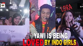 PRETTY INDONESIANS SUPPORTING YAWI IN HIS MPL INDO GAME [upl. by Yblek]