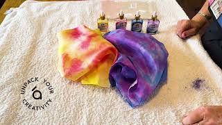 Dye your own large silk scarves  Tutorial  DIY Craft Kit  Silk Painting [upl. by Randie]