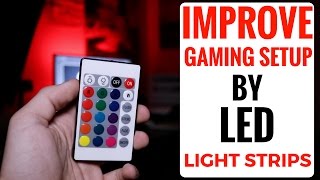 How To Improve Your Gaming Setup by LED Lights I Vansky LED Lighting Strip Installation [upl. by Madlin]