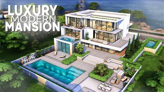 LUXURY MODERN MANSION  No CC  Sims 4 Speed Build  House Tour [upl. by Durward]