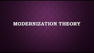 Modernization Theory in Urdu and English with examples [upl. by Voe235]