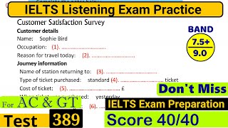 IELTS Listening Practice Test 2024 with Answers Real Exam  389 [upl. by Jasun]