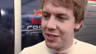 Sebastian Vettel takes his formula one car to his streets [upl. by Einafit]