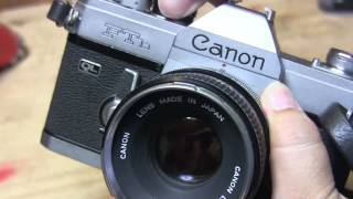 Canon FTｂ QL with FD 59mm 117一眼レフカメラ [upl. by Holbrooke496]