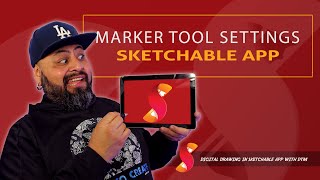 Digital Drawing in Sketchable with DTM Marker Tool [upl. by Elyrrad]