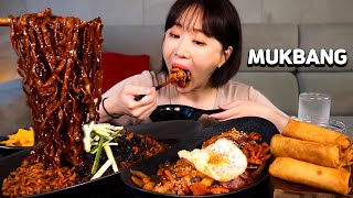 진짜 짜장면보다 맛있었던 돼지고기 팍팍 넣은 진진짜라불 맛 가득한 중화 비빔밥🌶🌶대왕 춘권 먹방 Jjajangmyeon Spicy bibimbap MUKBANGㅣASMR [upl. by Khoury]