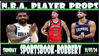 NBA player props  Sunday November 03  2024  NBA player props Today  NBA Best bets  NBA props [upl. by Andrade]