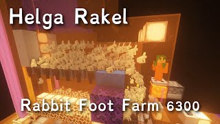 Rabbit Foot Farm 6300 rabbit feet per hour  Minecraft 115 not 116 [upl. by Studdard]