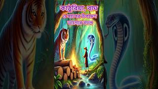 কাঠুরিয়া বাঘ ও সাপের উপদেশ🐍 shorts animation shortsfeed cartoonবাংলা viralvideo [upl. by Pare]