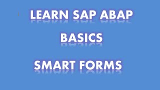 SAP ABAPsmartforms Part 2 [upl. by Alilahk]