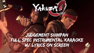 Yakuza 0  Judgement Shinpan Instrumental Karaoke FULL SPEC w Lyrics [upl. by Aiden]