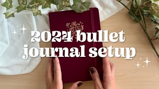 starting a new bullet journal 🥀✨ 2024 bullet journal setup [upl. by Lissa]