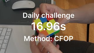 Rubiks cube solved in under 20s  1696s  F2L CFOP method [upl. by Ydasahc]