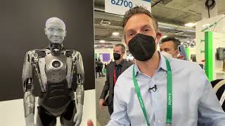 First in person demo ever of the Humanoid robot Ameca at CES 2022 [upl. by Laeno]