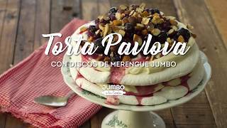 Torta Pavlova con discos de merengue Jumbo [upl. by Azirb]