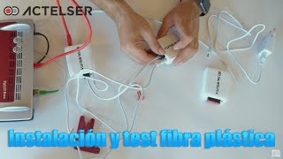 Instalación y test de velocidad fibra óptica plástica POF de Actelser [upl. by Stronski]