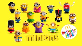 Minions 2015 Coleção Completa McDonalds 15 Brinquedos McLanche Feliz [upl. by Ahsitruc]