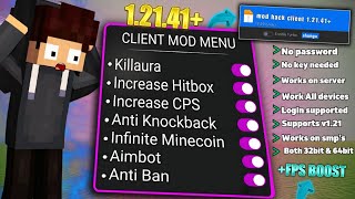 The Most New Unbelievable Hack Mod Menu Client For MCPE 12141 [upl. by Adrienne]