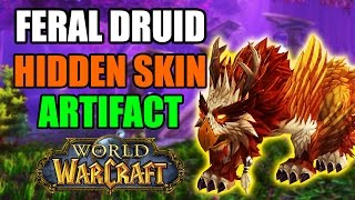 How to Get the Hidden Feral Druid Artifact Skin Feather of the Moonspirit in World of Warcraft [upl. by Enitsed]