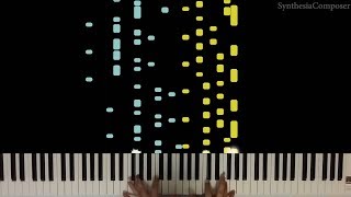 Chopin  Etude Op 25 No 1 quotAeolian Harpquot Synthesia Piano Tutorial with hands [upl. by Tindall]