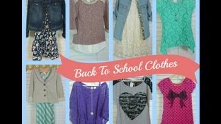 School Clothes Haul Girls Clothing Look Book 2013 Hair4myprincess [upl. by Arianna]