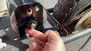 Electric Mini Bike Conversion 36V Ryobi first test run in driveway [upl. by Savill]