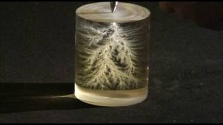 Lichtenberg figures in plexiglass [upl. by Kela]