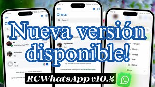 RCWhatsApp Estilo Iphone v102 para tu dispositivo Android  Sin Vincular [upl. by Carce268]