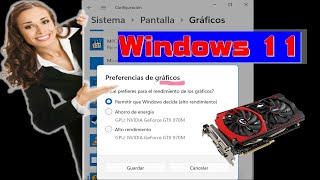 Permitir alto rendimiento o ahorro de energía de la tarjeta gráfica en Windows 11 [upl. by Atnoid669]